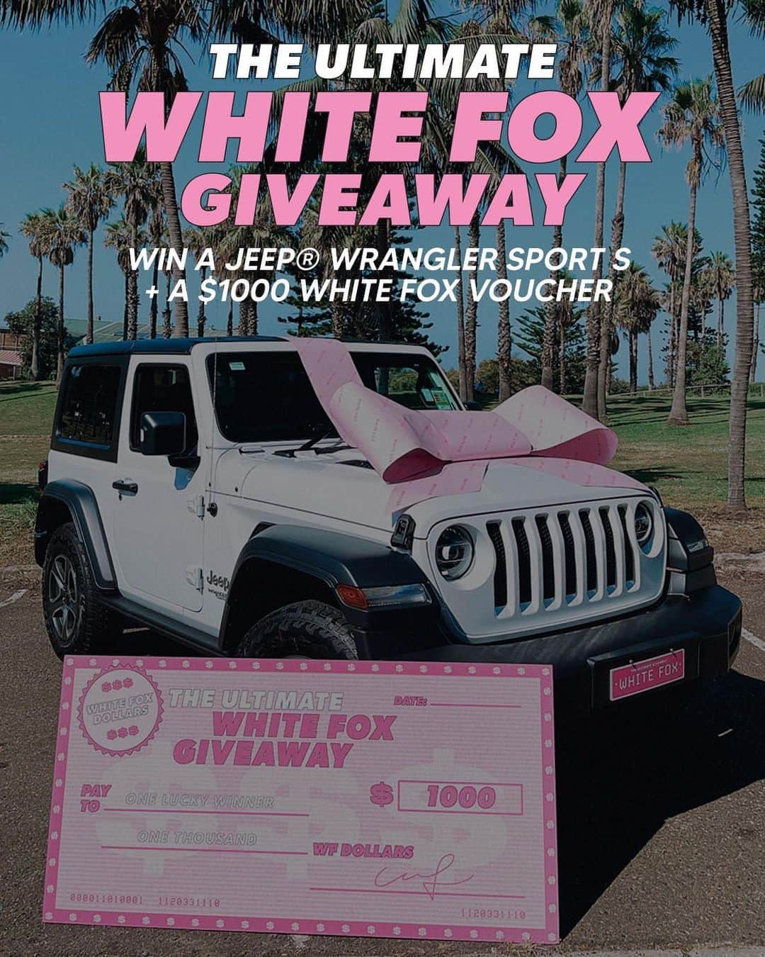 G・ハネリウスさんのインスタグラム写真 - (G・ハネリウスInstagram)「CAR GIVEAWAY🚙 I just uploaded a new YouTube video on my channel with @whitefoxboutique who are giving away a brand new JEEP WRANGLER + $1000 @whitefoxboutique voucher 😱  To enter:     •    Follow @whitefoxboutique     •    Head to www.whitefoxboutique.com.au  or  @whitefoxboutique & click the link in their bio! Giveaway ends on the 21st of June AEST. Giveaway open to AUS & US only, winner will be chosen and announced on the @whitefoxboutique account the 21st of June AEST.  Per Instagram rules, this is in no way sponsored, administered, or associated with Instagram, Inc.  By entering, entrants confirm they are 18+ years of age, release Instagram of responsibility, and agree to Instagram's terms of use.  For FULL T&Cs please refer to www.whitefoxboutique.com.au website.」6月18日 8時55分 - ghannelius