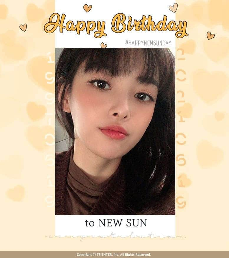 SONAMOOのインスタグラム：「20210619 HAPPY BIRTHDAY to 뉴썬(NEW SUN) #HAPPYNEWSUNDAY #NEWSUN #뉴썬 #최윤선 #소나무 #SONAMOO」