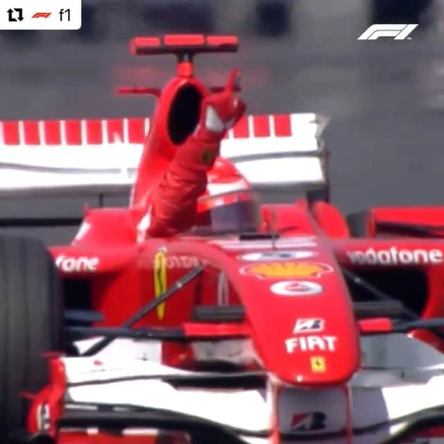 ミハエル・シューマッハのインスタグラム：「#Repost @f1 with @make_repost ・・・ Win number 8️⃣8️⃣ for Michael Schumacher 🏆  Incredibly, Schumi's win also marked a milestone record, the first time in F1 history that a driver had won the same Grand Prix on 8️⃣ occasions! 🤯  #F1 #Formula1 #FrenchGP #MichaelSchumacher #Ferrari」