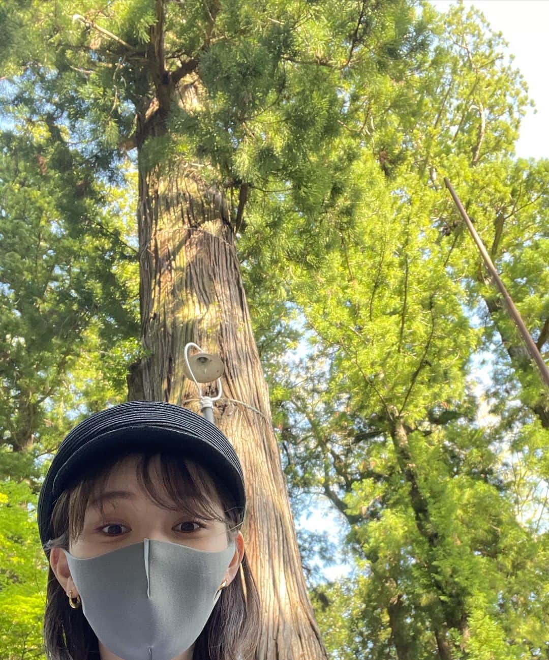 江野沢愛美さんのインスタグラム写真 - (江野沢愛美Instagram)「杉の木とわたし #いぇい #久しぶりのお杉さん」6月20日 17時24分 - enosawa_manami