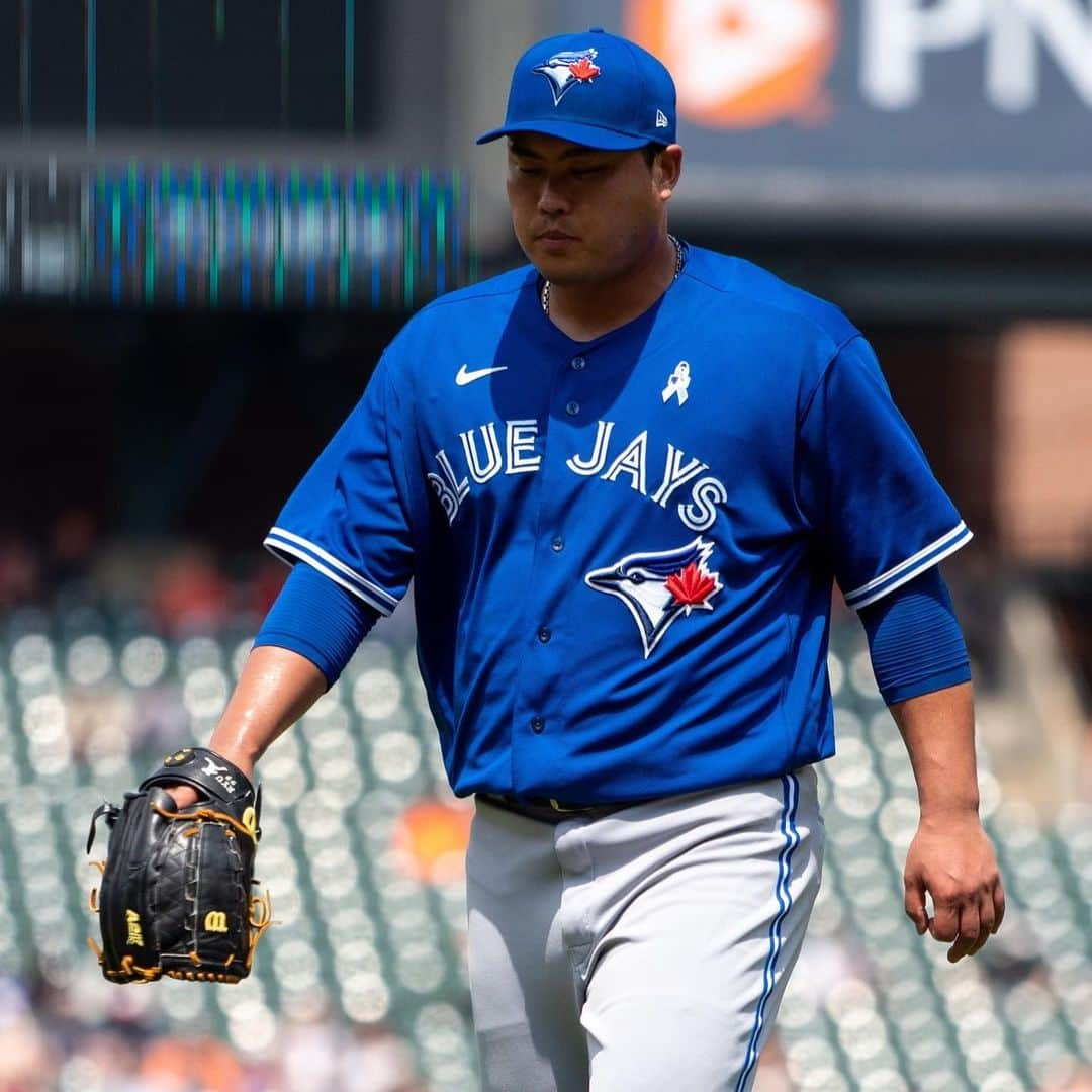 柳賢振のインスタグラム：「Keep going #bluejays #happyfathersday」