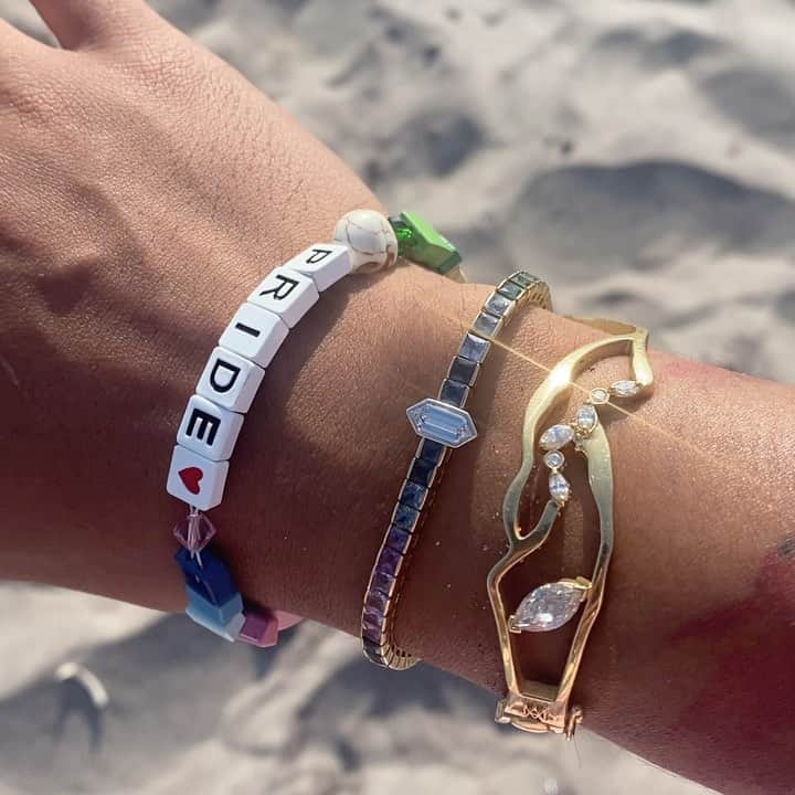 稲木ジョージのインスタグラム：「🍭🌈💎✨ @milamorejewelry」