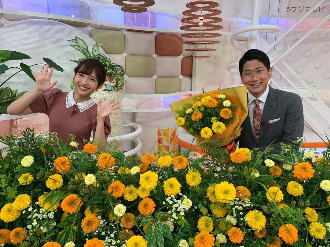 フジテレビ「めざましテレビ」さんのインスタグラム写真 - (フジテレビ「めざましテレビ」Instagram)「*  きょうのお花は「マリーゴールド」💐 色鮮やかで大きなお花がキレイだなぁ😊  #めざましテレビ #酒主義久 #藤本万梨乃」6月22日 12時14分 - mezamashi.tv