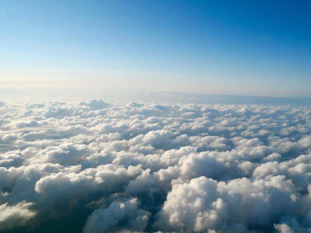 のインスタグラム：「* ⁡ 飛行機の窓から✈️ 空が好きで、ついたくさん写真を撮ってしまいます☁️☁️」