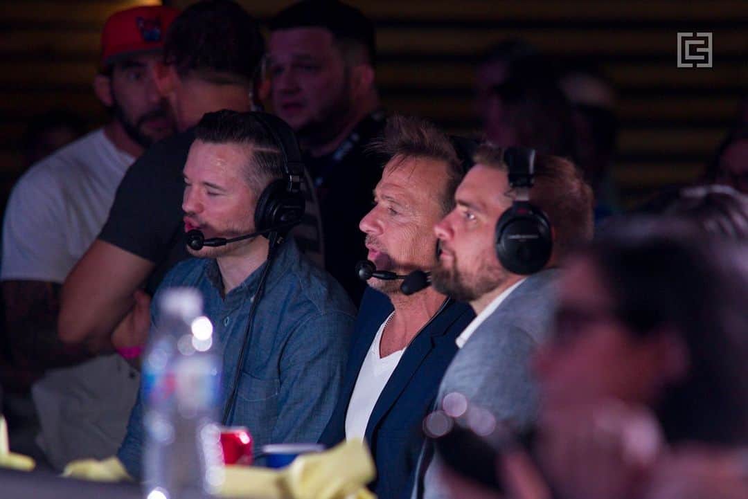 ショーン・パトリック・フラナリーのインスタグラム：「Had an amazing time calling the fights at @thirdcoastgrappling … with @joshpalmersays and #brandonwolverinemullins Also, @micagalvaojj blew me away with his vicious & relentless attacking style of old school/new school hybrid destruction. Keep an eye on him. Hopefully we’ll get him in our welterweight tournament too & see if he can DOUBLE BELT!」