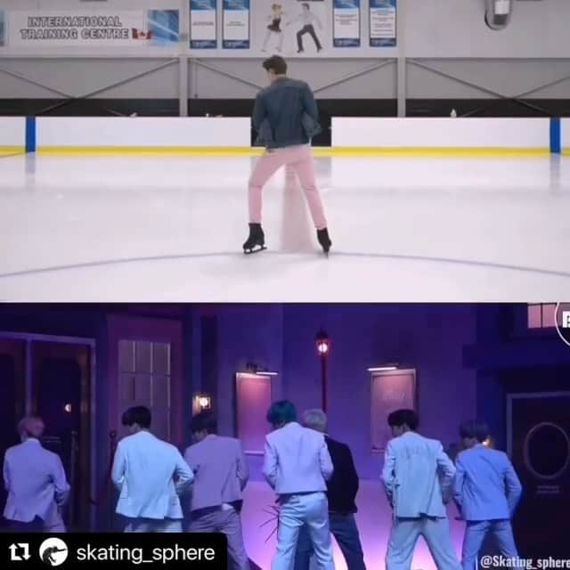 ローマン・サドフスキーのインスタグラム：「Loving this edit 😍 Thank you 💜 @skating_sphere  I wish the shoulders lined up better, I guess I watched the wrong YouTube tutorial 😅😂 oh well 🤷‍♂️ If you missed it btw, full video on YouTube 😬 link in bio - - - - - #bts #btsedits #btsarmy #army」