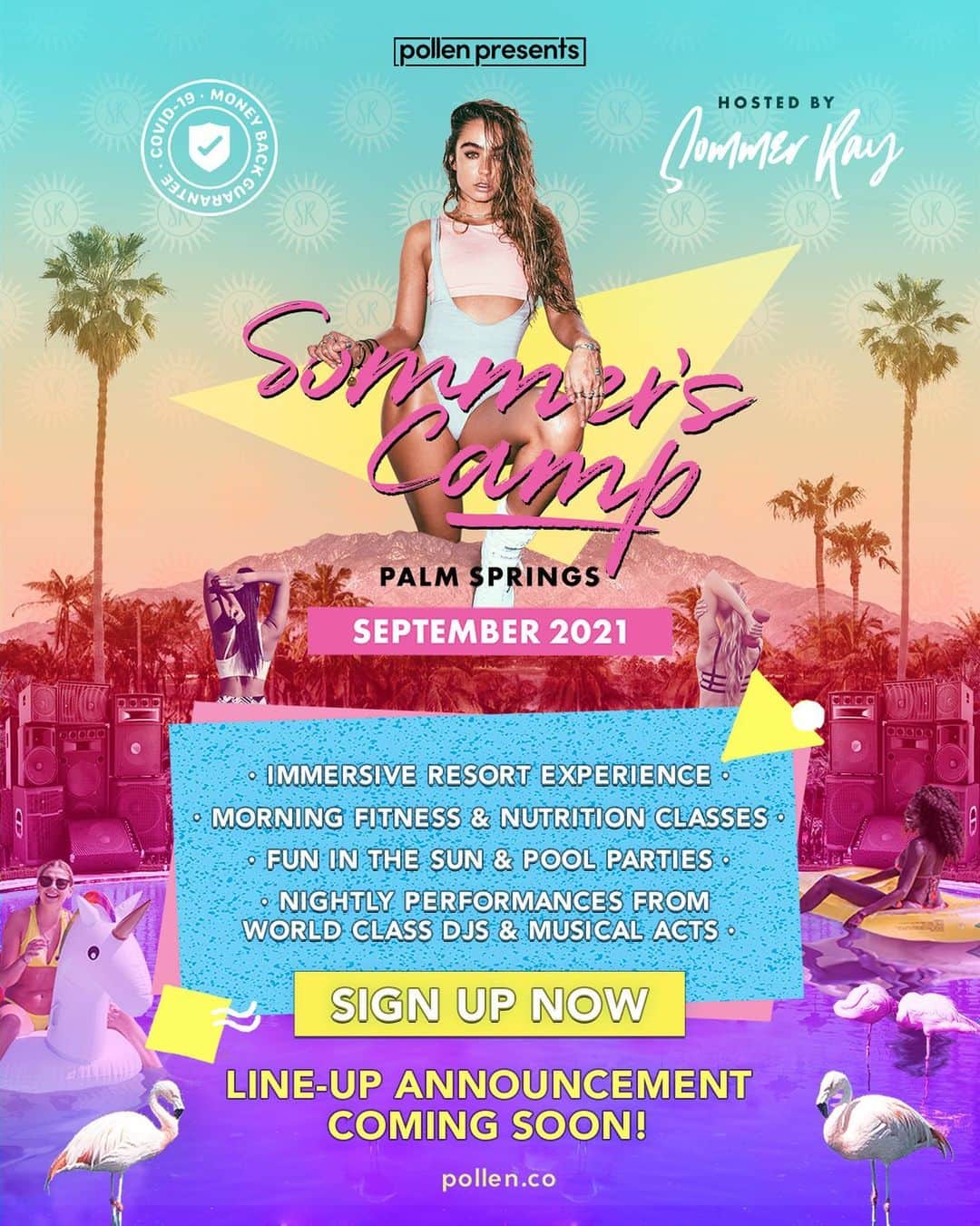 Sommer Rayさんのインスタグラム写真 - (Sommer RayInstagram)「SOMMERS CAMP ☀️ september 10th-13th very limited spots so go to the link in my bio to pre order your tickets 😛 i cannot wait to hangout with you guys!!! 💛 artist line up announcement coming sooooon 🤪」6月25日 1時58分 - sommerray