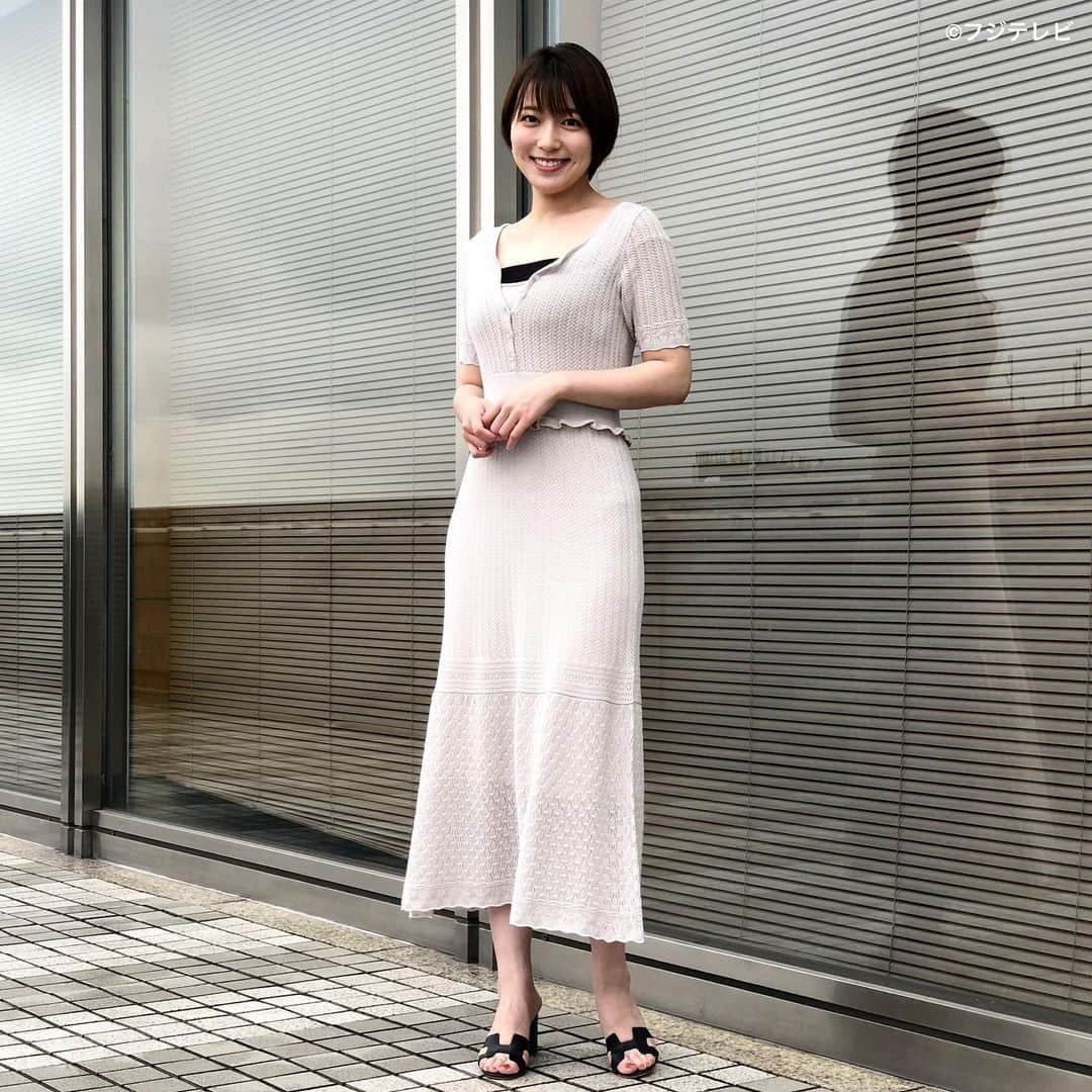 フジテレビ「めざましテレビ」さんのインスタグラム写真 - (フジテレビ「めざましテレビ」Instagram)「6月25日(金)  ファッション雑誌CanCamとコラボした お天気コーナー「きょう何着て行く？」 阿部華也子の毎日のコーデを紹介♪  【きょうのコーデ】 ワンピース→#MERCURYDUO １万３２００円 靴→#ゼアオンラインストア　<カラーノ> １万６５００円 イヤリング→#アビステ ４２００円  【コーデのポイント】 半袖ニットとワンピースをドッキングさせた 技ありデザインは コーデを考えなくてもひと手間加えた印象になって🙆‍♀️❗️ 繊細なかぎ針編みや淡いベージュに 上品さも漂います✨💐 久々のおでかけなど気合いを入れたい日にぴったり🥰👍  #めざましテレビ #きょう何着て行く？ #阿部華也子 #今日のコーデ#コーデ#CanCam #今日のファッション#ootd #きょう何着て行く？は月〜金朝6時22分ごろ放送📺 #スタイリストたなべさおり」6月25日 14時48分 - mezamashi.tv