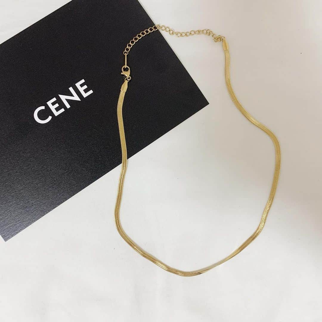 中桐菜々子のインスタグラム：「.  オールシーズン使える超万能なネックレス💎（@cene_316l）  サージカルステンレスだから金アレでも使えるし、錆とか傷にも強いみたいです。  #cene #316lサージカルネックレス #セネ #金属アレルギー対応 #pr #ネックレス #ゴールド #ゴールドアクセサリー #ゴールドアクセ」