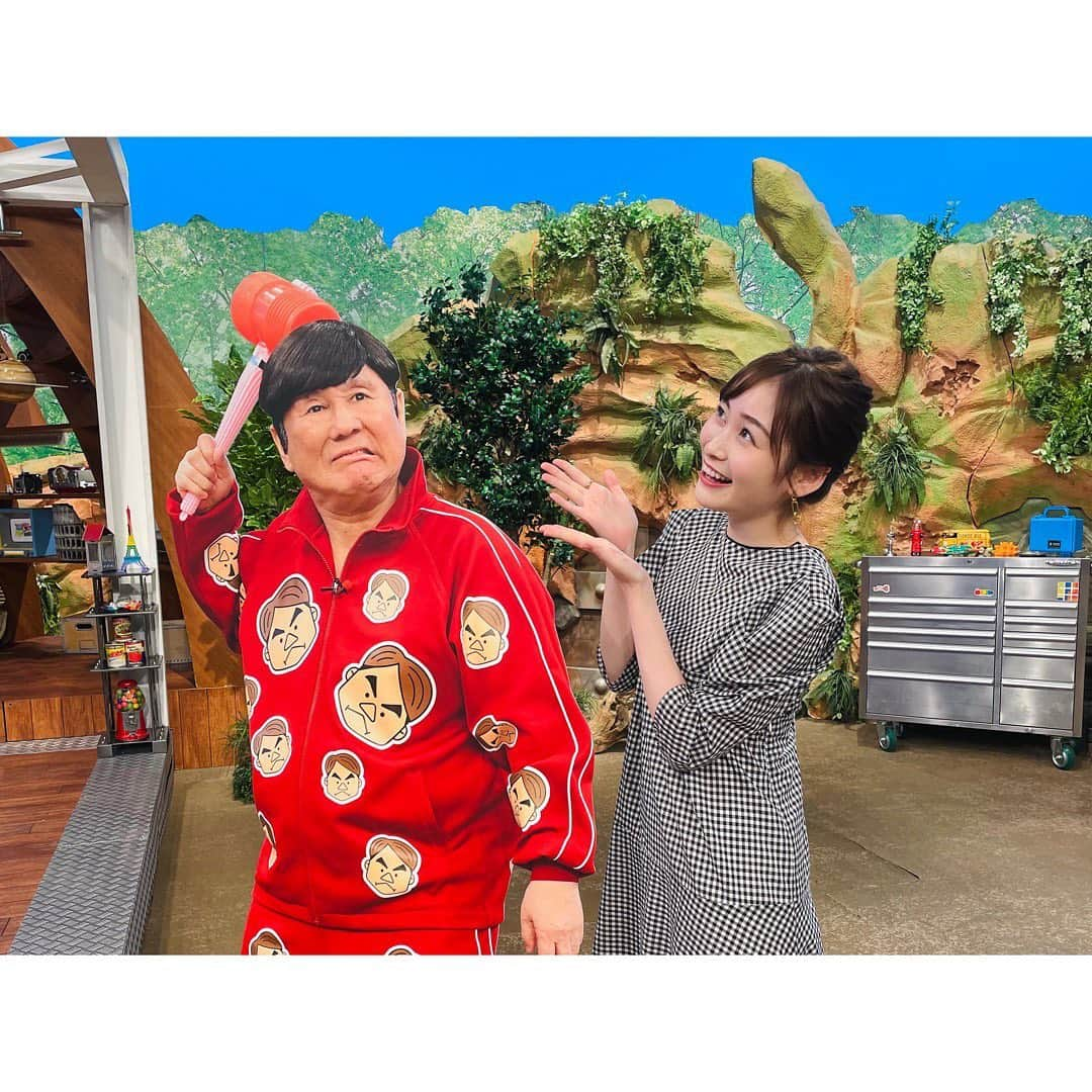 岩田絵里奈さんのインスタグラム写真 - (岩田絵里奈Instagram)「このたけしさん、パネルなんです😳 世界まる見え!テレビ特捜部の収録にて。 たけしさんはこの日お休みだったので、パネルでのご登場となりました。 本物のように見えますが...厚さは1cmくらいです🤲笑」6月26日 7時14分 - erina_iwata