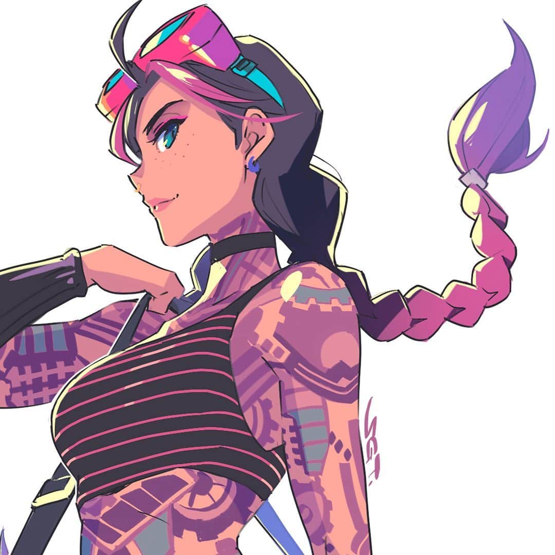 コヤマシゲトのインスタグラム：「Beach Jules.  #Fortnite #FortniteArt #jules #rakugaki」