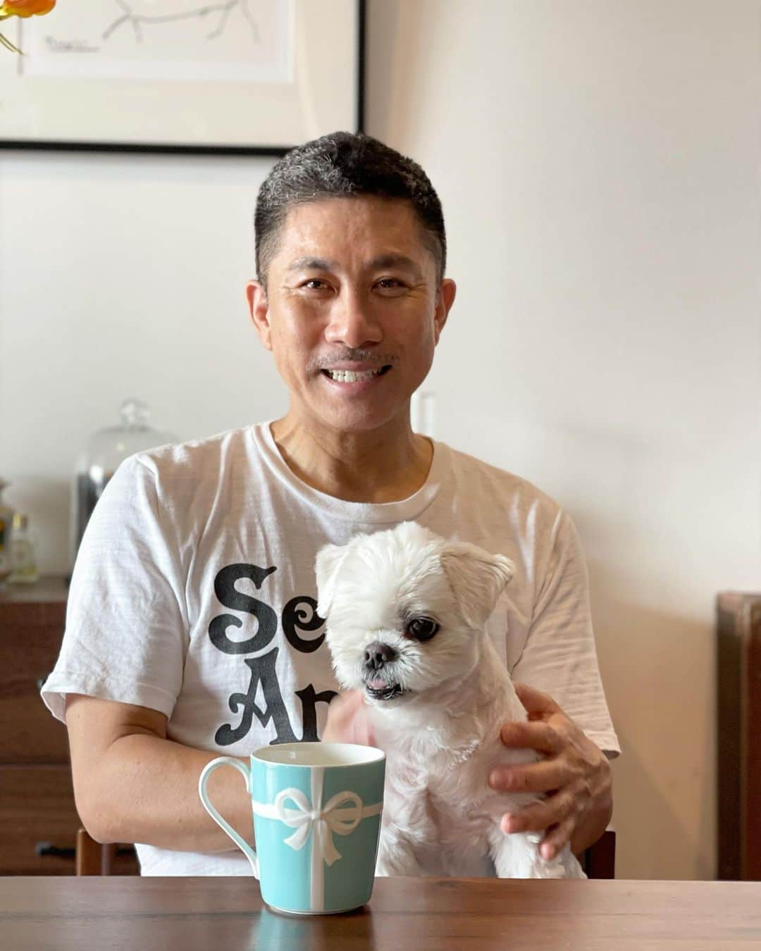 前園真聖さんのインスタグラム写真 - (前園真聖Instagram)「ランニング後のコーヒータイム😊 #アンジェロ #ミックス犬 #コーヒー #coffeetime」6月26日 12時20分 - maezono_masakiyo