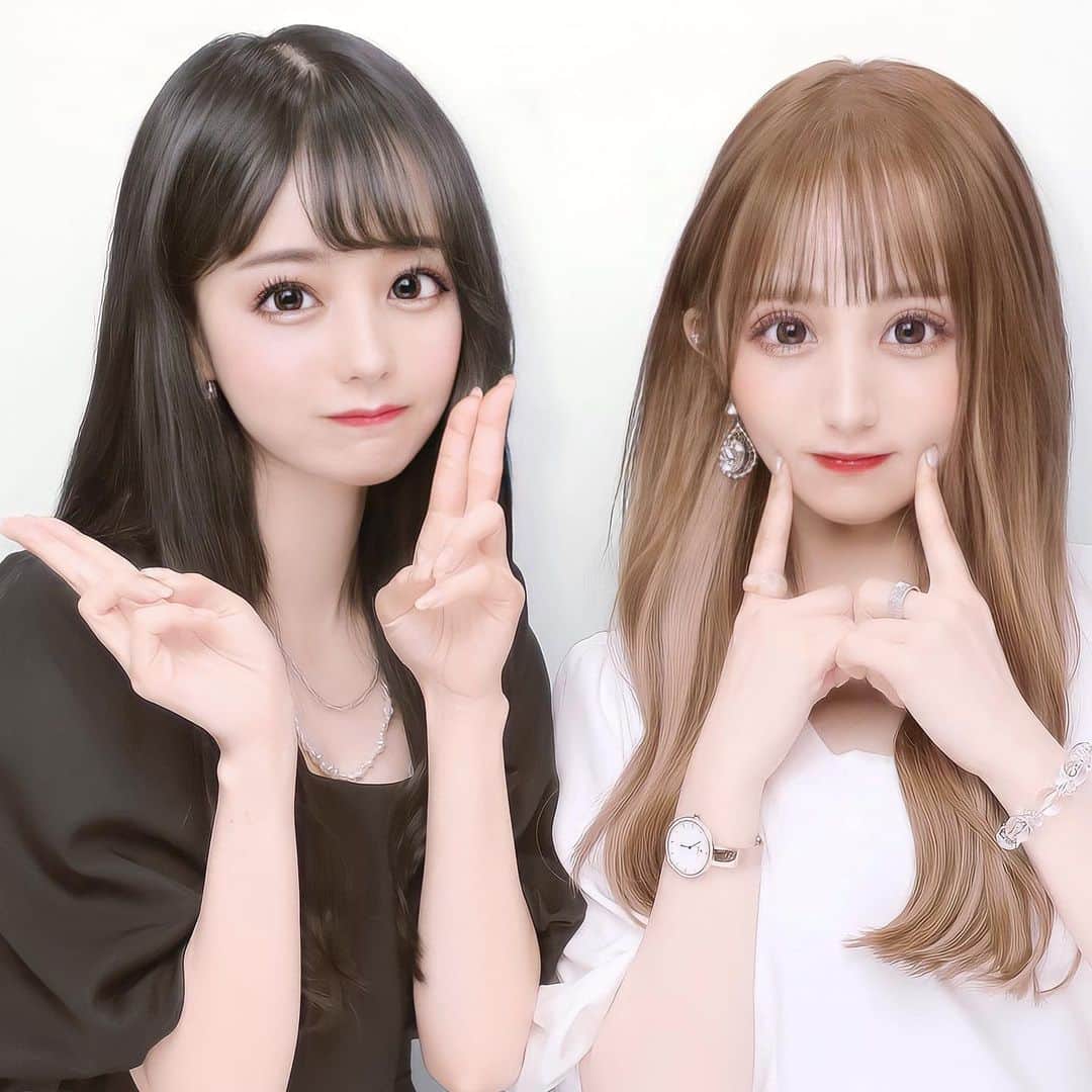 sarimaru(国木田さりまる)のインスタグラム：「さりなち【🔘➖🔘】💙  なちこのセレクトのお洋服着せてもらた」