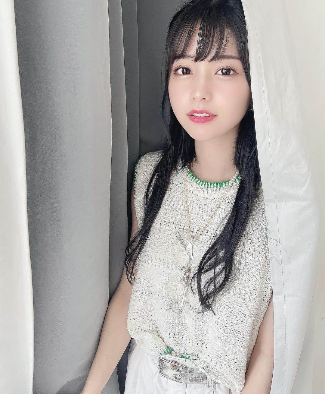 sarimaru(国木田さりまる)のインスタグラム：「今日のさりまるの私服。🌿 サマーニットめっちゃかわええ」