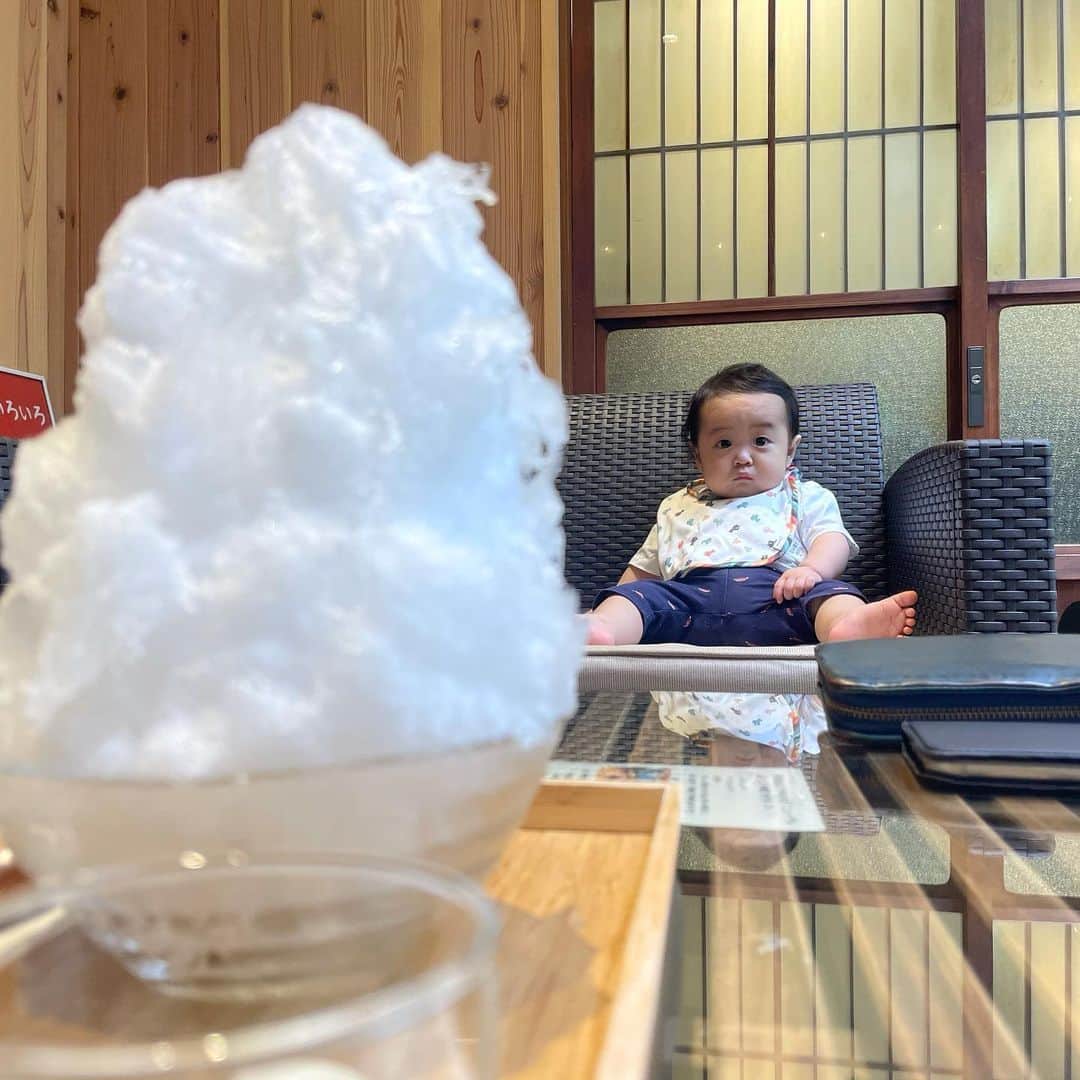 鈴木康一郎さんのインスタグラム写真 - (鈴木康一郎Instagram)「息子にとって初めてのかき氷。  そして、私にとっては初めてのインスタ投稿。  "ヒヤヒヤ"しながら書いてます。  #この夏初めてのかき氷 #息子は人生初のかき氷 #この後おでこをぶつけて大泣き #期間限定かき氷 #けど名前忘れました  #鈴木康一郎」6月27日 23時37分 - suzuki_ko1ro