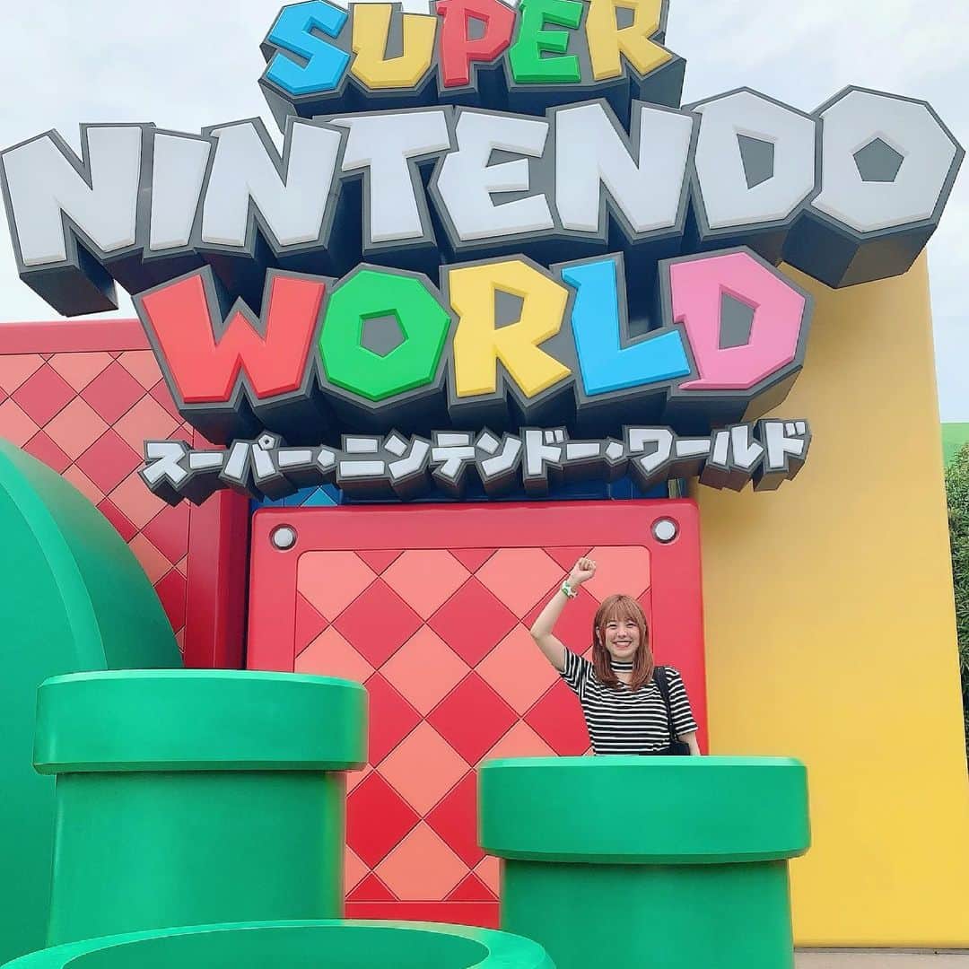 池田愛のインスタグラム：「カラフルで楽しかった〜！ また行きたい☺️❤️ • • • •  #スーパーニンテンドーワールド  #nintendo  #usj  #ユニバ  #スーパーマリオ  #supermario  #カラフル  #カフェ」