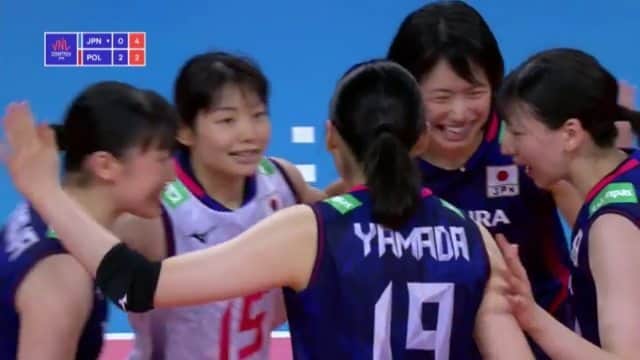 井上琴絵のインスタグラム：「🎥... . 🌟🌟🌟🌟🌟🌟🌟 vs ポーランド🇵🇱 . . @volleyballworld @volleyballnationsleague #VNL#VolleyballNationsLeague #Italy#Rimini#Volleyball#teamJAPAN#8thJune  Reposted from @volleyballnationsleague Good things come to those who prevail! Japan 🇯🇵 found their way back in against Poland 🇵🇱 and it paid off big time!  📺 Watch the 2021 #VNL on #Volleyball TV ➡️ LINK IN BIO.   📰 Latest updates ➡ volleyballworld.com  📱 Download the Volleyball World App: 📲 & 🤖.  🏐 #BePartOfTheGame」