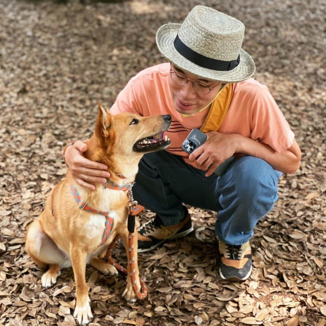 片桐仁のインスタグラム：「#相思相愛 #愛犬」