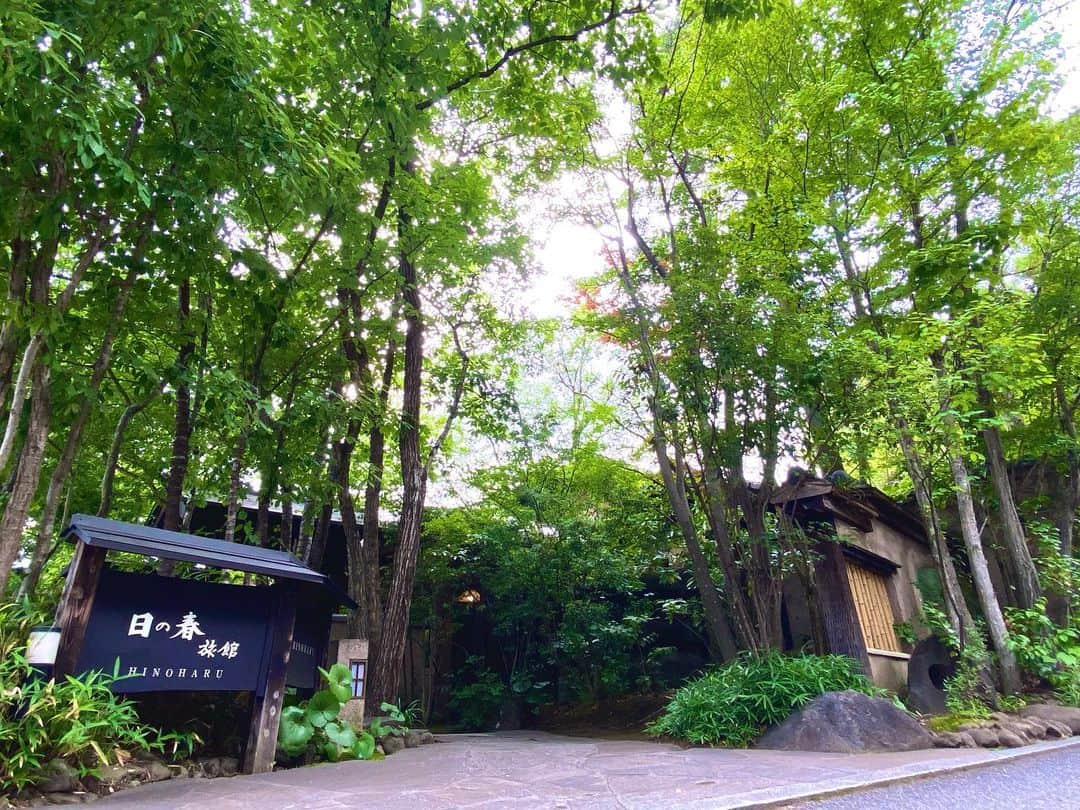 のインスタグラム：「旅館の入り口です🍃  https://www.hinoharu.jp ホームページはプロフィール画面に記載のURLよりご覧ください。  #新しいおおいた #由布院 #湯布院  #旅館 #温泉 #お風呂 #旅行 #文化  #由布岳  #oita #yufuin #ryokan #mountain #onsen #bath #travel #culture #유후인 #hotsprings  #mtyufu」