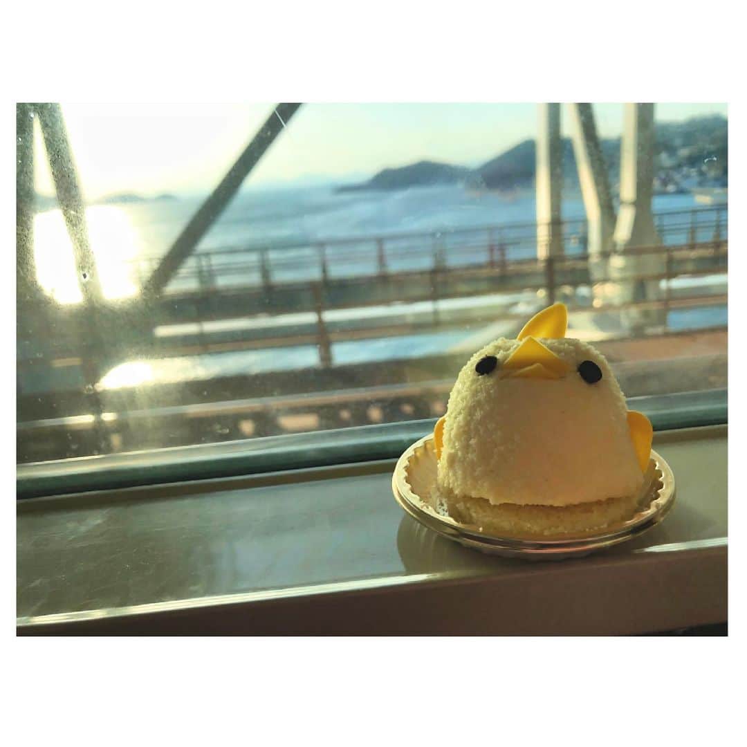 のインスタグラム：「🐥 . 藤井聡太さんの影響で 今、人気急上昇というぴよりん🥚 . 私もおととしの3月 アイスホッケーの取材で 名古屋に行った時に買って帰りました！ 愛らしい、、、💓 . 見た目はもちろん可愛いけど 味も美味しかったです☺️ ぴよりんアイスもきっと美味しいんだろうなあ🍨 . ぴよりんと瀬戸大橋のコラボがいい感じ👍 1年目の終わりの白戸、おぼこいですね🤣 . #名古屋 #名物 #ぴよりん #ぴよりんアイス #将棋 #藤井聡太 #おやつ #流行りには乗っかるタイプ  #瀬戸大橋 #マリンライナー」
