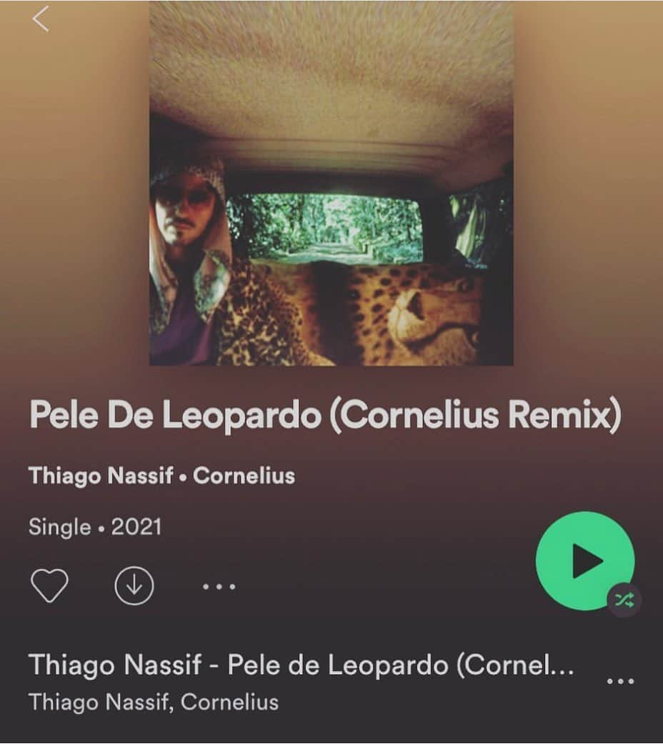 小山田圭吾のインスタグラム：「⚡️👂⚡️ Thiago Nassif's "Pele de Leopardo” (Cornelius Remix) @thiago_nassif」