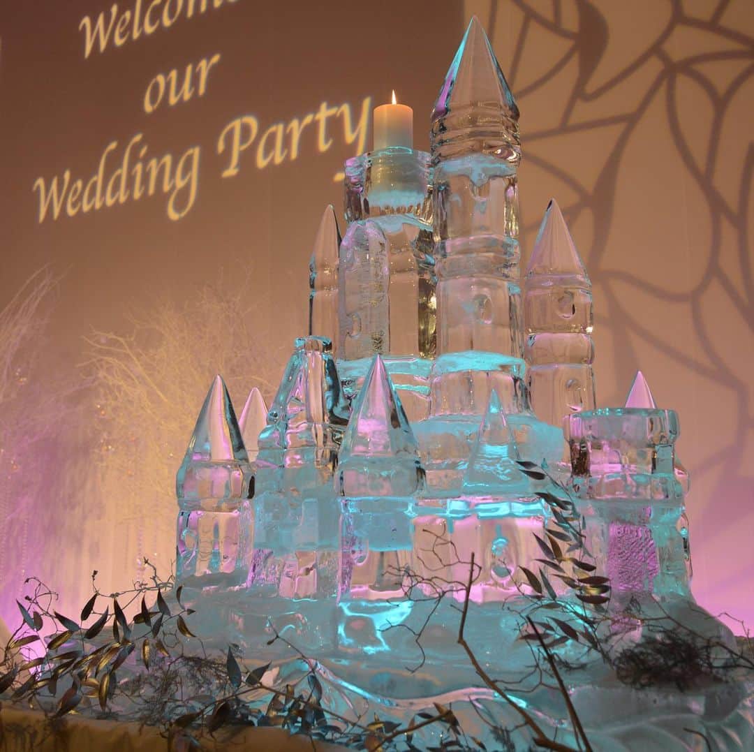 玉木碧さんのインスタグラム写真 - (玉木碧Instagram)「【#結婚式レポート】  これがやりたかった！ #氷のお城 ✨✨  夫が甘いものがあまり好きではないので、ファーストバイトいらないよね？となって どうせなら目新しいものをやりたい！ と思い ケーキ入刀の代わりに #ブライダルキャンドル点火 にしました🕯  それも、氷の彫刻で作ったお城を燭台にしてやりたいなと思いました❄️🕯  色々調べて、 #中央冷凍産業株式会社 さん @ice_creator_ にお願いしました！  電話とメールでのやりとりのみで、ここまで素晴らしい仕上がりにしてくださいました！✨  イメージをお伝えして、デザインを送ってくださって  そこからプランナーさんと直接やりとりしてくださったのでとてもやり易く、  出来たものは当日披露宴入場してから初めて見たのですが、感動して泣きそうでした😭✨  下からライトアップもして下さって、とても幻想的な氷のお城ができました🥺✨  予想を遥かに上回る出来！！  ちびっ子ゲストたちもとても喜んでくれました😆💕  こんな世の中ですが、少しでも非現実を味わってもらえたらと思い考えましたが  皆さんに喜んでいただけて嬉しかったです🥰  点火の際の曲はもちろん！  『アナと雪の女王』で『Let it go』です😏❄️  ⛪️セルリアンタワー東急ホテルウェディング @wedding_ceruleantower   📷photo @ceruleantower.satophoto   👗dress @atelierange_dress   💐bouquet @hibiya_kadan   👠shoes @jimmychoo   #ブライダル　#結婚　#結婚式　#ウェディング　#bridal #wedding #入籍　#婚約　#プレ花嫁　#花嫁　#新婦　#夫婦  #前撮り　#weddingphoto #weddingdress  #コロナ　#感染対策　#コロナに負けるな  #セントフォース　#フリーアナウンサー　#玉木碧　#松平健太  #ベールダウン　#挙式  #挙式レポ」6月30日 21時43分 - tamaki_aoi.official