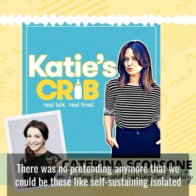 カテリーナ・スコーソンのインスタグラム：「Guys! I got to sit and chat with the endlessly and deeply wonderful Katie Lowes and talk motherhood on her podcast, Katie’s Cribs. Go give it a listen!! @ktqlowes @katiescrib LINK IN BIO!!」