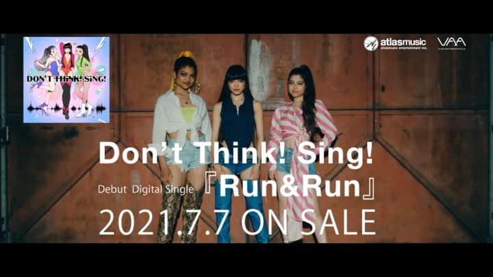 TANAKA ALICEのインスタグラム：「2021.07.07🧨 “Run and Run”  #dontthinksing #debut#single #runandrun#tanakaalice#doris#yunarwatta #タナカアリス#ドリス#ゆなわた#どんしん」