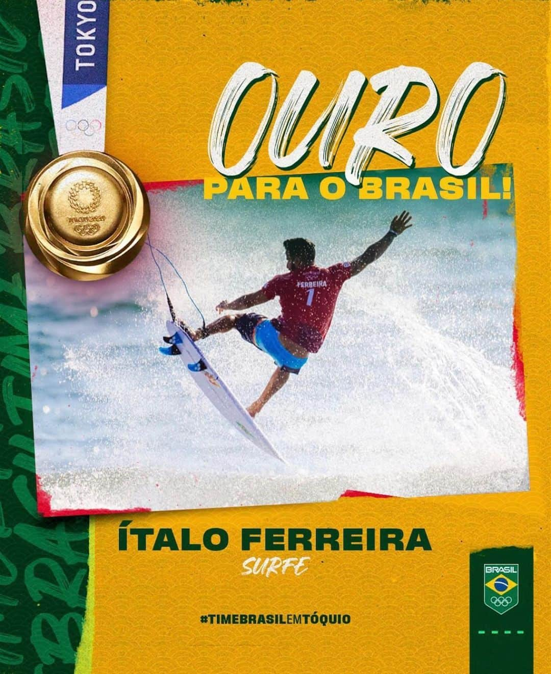 ケビン・ホーフラーのインスタグラム：「É OURO 🥇 @italoferreira QUE ORGULHO DE FAZER PARTE DA MESMA FAMÍLIA. OBRIGADO POR REPRESENTAR NOSSA NAÇÃO.」