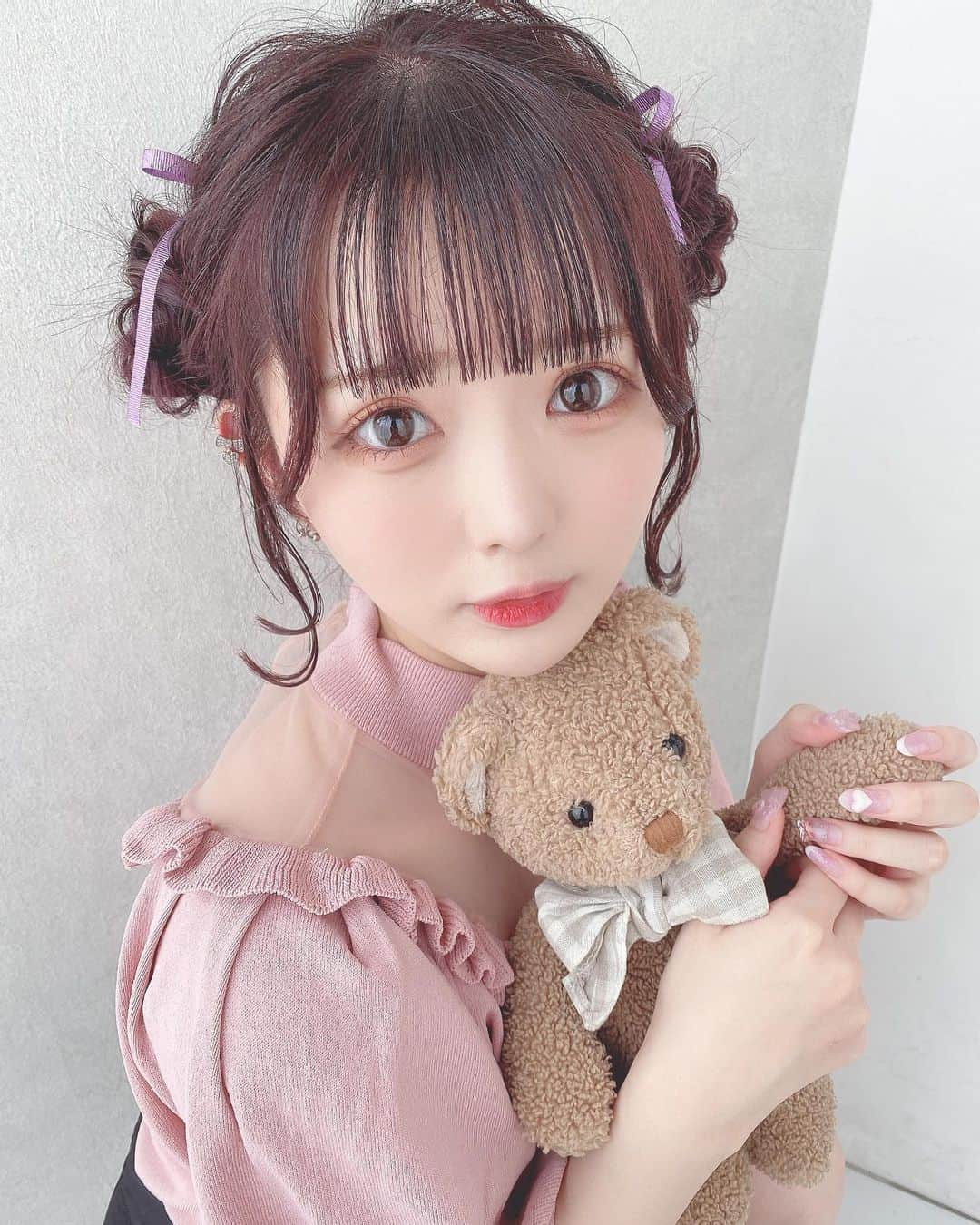 恋星はるかさんのインスタグラム写真 - (恋星はるかInstagram)「🧸🧸🧸 . #くまさん #ヘアアレンジ #ヘアメイク #量産 #量産型女子 #ガーリーコーデ #自撮り界隈 #自撮り女子 #他撮り #アイドル」7月28日 0時02分 - haru_nonfic