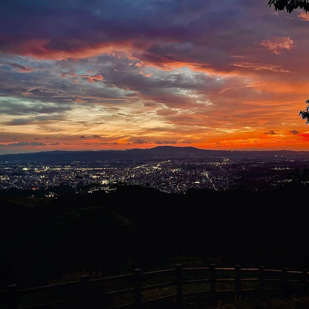 わいわいさんのインスタグラム写真 - (わいわいInstagram)「奈良の夜景も捨てたもんじゃないやろ #若草山に収録しに行ったんよ」7月28日 13時02分 - waiwai_34sai