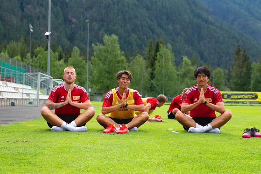 遠藤渓太のインスタグラム：「Traningslager✅🙏🏼 @1.fcunion  #feierabend」