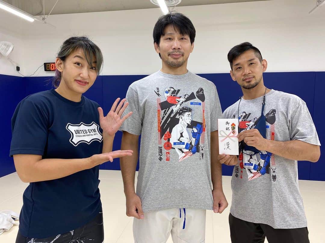 杉山しずかのインスタグラム：「with @caveshinta  @ktarodojo  @united_gym_tokyo」
