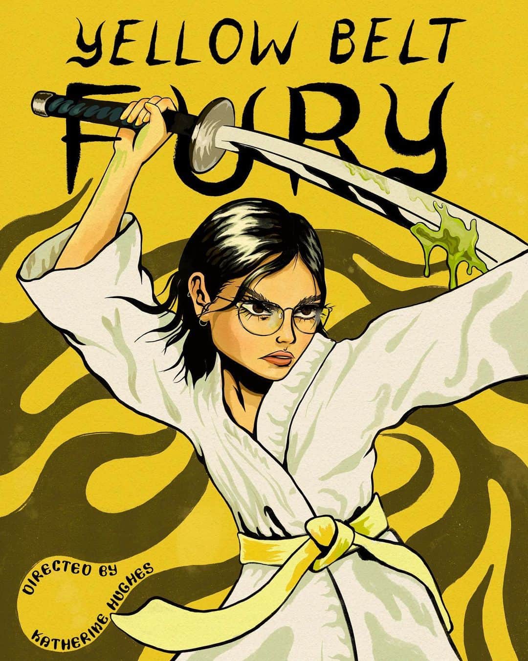 キャサリン・C・ヒューズのインスタグラム：「YELLOW BELT FURY 🥋🔥👽 COMING SOON 🛸 art: @lure.n」