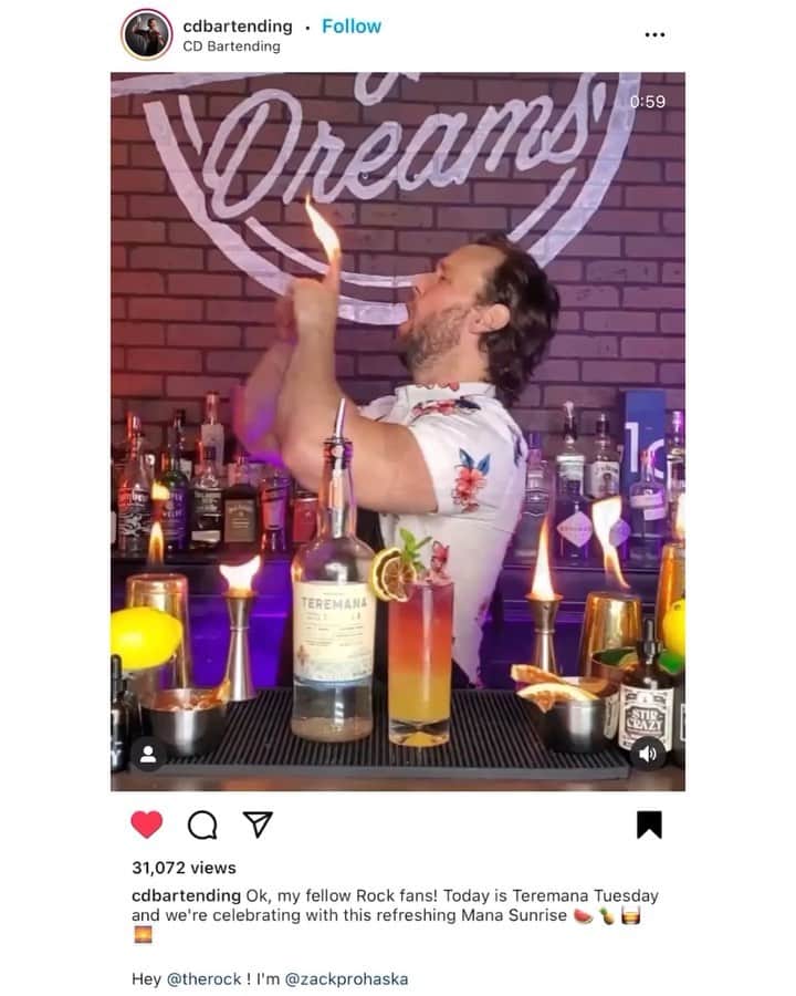 ドウェイン・ジョンソンのインスタグラム