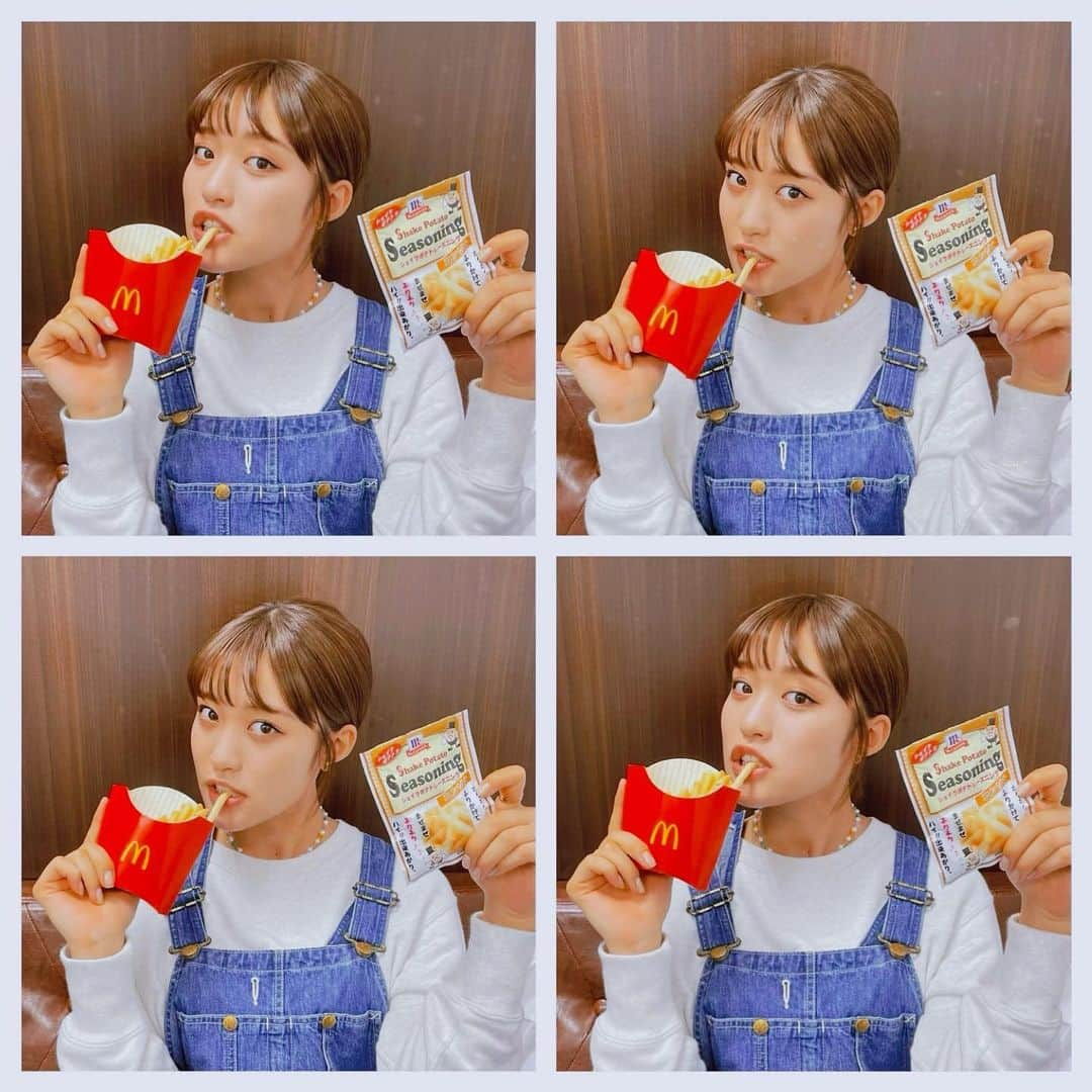 王林さんのインスタグラム写真 - (王林Instagram)「🍟💙  コンソメの粉なくなって急遽ヒロロに駆け込んだあの日☺︎ ネットでしかおっきいコンソメの粉を見かけないから、届くまでのつなぎに🤤 jupiterは他のシーズニングパウダーも売ってるから王林はBBQも買ったよ❤️‍🔥  #ヒロロ #jupiter #frenchfries #シェイクポテト #シーズニング #シーズニングパウダー #フライドポテト大好き #コンソメ味も大好き #マックも大好き」7月29日 13時48分 - ourin_ringoooo