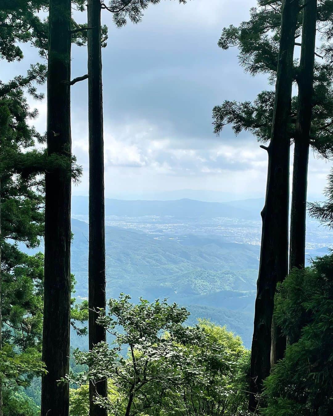 前田彩名さんのインスタグラム写真 - (前田彩名Instagram)「朝7時に出発し🚙、 清滝から愛宕山へ！  京都の方にはお馴染みですが、 山頂に愛宕神社があります😊。  通常なら7/31〜8/1早朝まで行われ、 夜間登山になる千日詣ですが、 コロナの影響で昨年と今年は1週間、 日中限定で行われています。  夜だからこそ、という特別感、 醍醐味があるのは確かだけど、 (若い頃に職場の仲間と登りました😊)  見通しが悪い道もあるので、 個人的には昼間が安心かな？と思います。  登り始めは本当に暑かったけど💦 やっぱり山頂に近づくにつれ、 涼しくなって、汗が冷えました💦笑。  京都の街並みはもちろん、 京都タワー、大文字山もばっちり！ (ぼんやりして写真には写ってない🤔)  924ｍ、あなどれません😊  行きは表参道を歩き、 帰りは月輪寺を経由して下山。  4時間半ぐらい、しっかり歩きました😅 歩数は20,000歩超え！ しんどかった〜、 まさに修行って感じやった。笑  火の用心のお札、 授与してもらってきました✌️ 京都の飲食店、 おうちには大体 貼ってありますよね🤔  千日分の御利益、ありがたいです😊  いっっぱい汗かいて、 リフレッシュできました〜🙌  付き合ってくれた姉に感謝！  駐車場は川で遊ぶ組もいて混雑するし、 午後からの入山はお断りとのことなので、 早めに出発するのが おすすめです⛰♪」7月29日 21時30分 - ayana.maeda