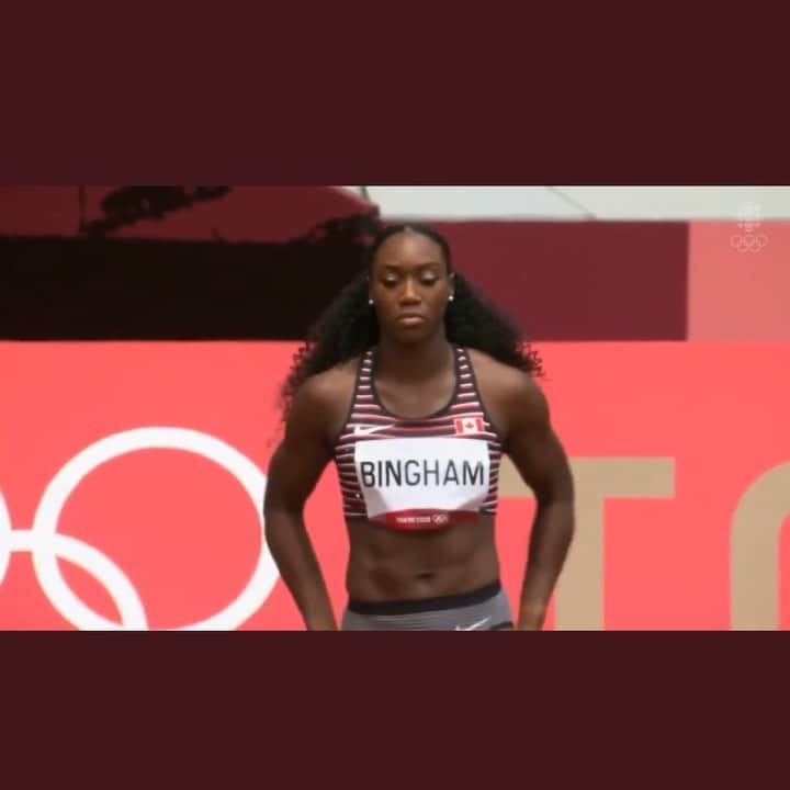 カミカ・ビンガムのインスタグラム：「Onto the semis! Not the greatest race for me, but we give the glory to God and prepare for tomorrow. Thank you for all the love and support 🖤.」