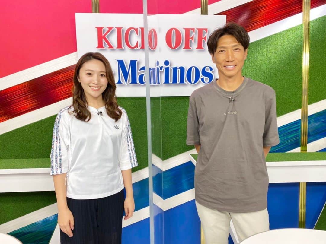 のインスタグラム：「. 今夜もキクマリをご覧いただきありがとうございました！ . 来週からはいよいよリーグ戦も再開されますし、東京五輪サッカー日本代表戦も楽しみです🇯🇵 前田大然選手のゴールがまた見られますように✨ . #キクマリ#fmarinos#adidasoriginals」