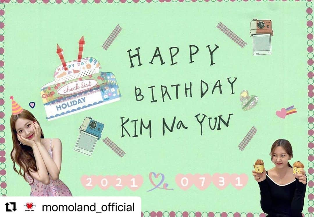 MOMOLAND JAPANさんのインスタグラム写真 - (MOMOLAND JAPANInstagram)「[🎁]  💚✨HAPPY NAYUN DAY✨💚  ナンニの誕生日を祝ってください🎂🎉  #모모랜드 #MOMOLAND #나윤 #NAYUN #나윤아_스물네번째_생일축하해 (ナユン_24回目_誕生日おめでとう)」7月31日 0時51分 - momoland_japan_