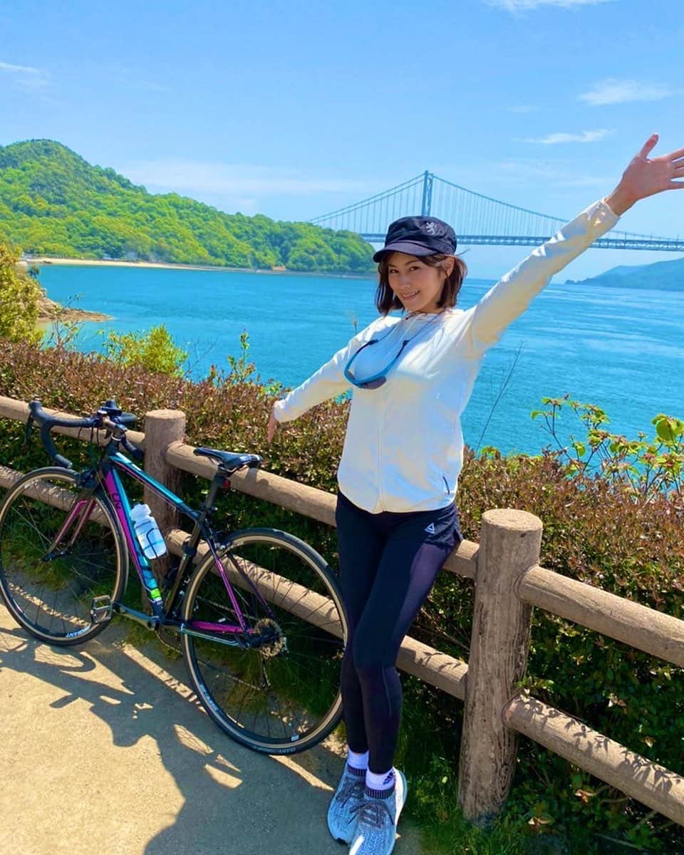 美乃すずめさんのインスタグラム写真 - (美乃すずめInstagram)「＊  80km爆走🚴‍♀️ #しまなみ海道 #しまなみ海道サイクリング  #サイクリング」7月7日 9時20分 - suzume_mino