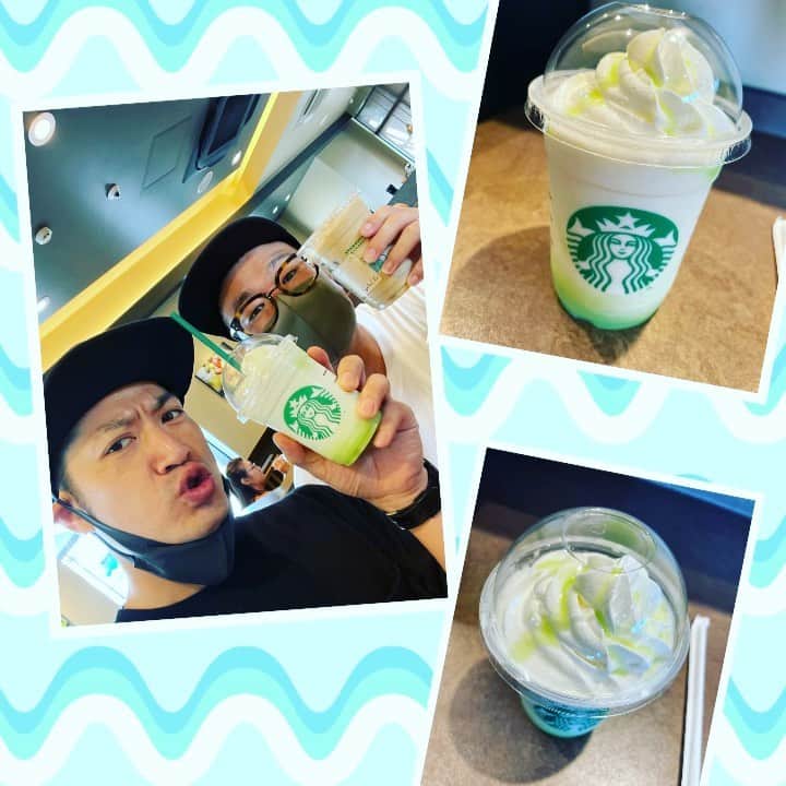 すずけんのインスタグラム：「水戸に来たので頂いたーー😆😆  おいしかったーー😁😁  茨城 メロン いがっぺ クリーミー フラペチーノ®  #スタバ」