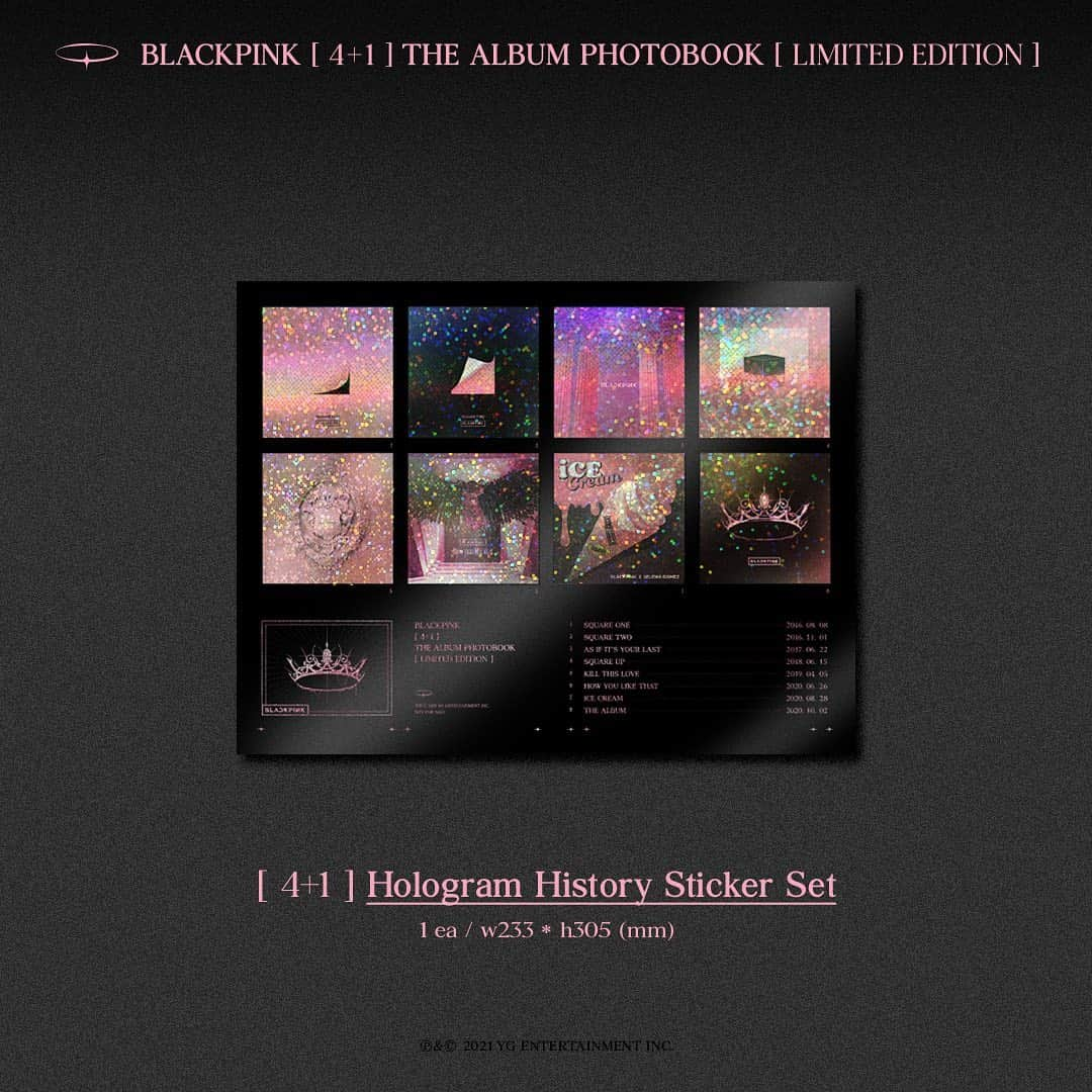 BLACKPINKさんのインスタグラム写真 - (BLACKPINKInstagram)「BLACKPINK [4+1] THE ALBUM PHOTOBOOK [LIMITED EDITION] 📸  ===  Release // August 9 (Mon) Pre-order // July 7 ~ August 8   Photobook Includes: - Sleeve Package Box - Hard Cover Photobook - [4+1] Special Gift Case - [4+1] Double-Sided History Poster Set - [4+1] Hologram Sticker Set - Random Photocard Set - Random Layering Bookmark - Random Folded Poster」7月7日 10時01分 - blackpinkofficial