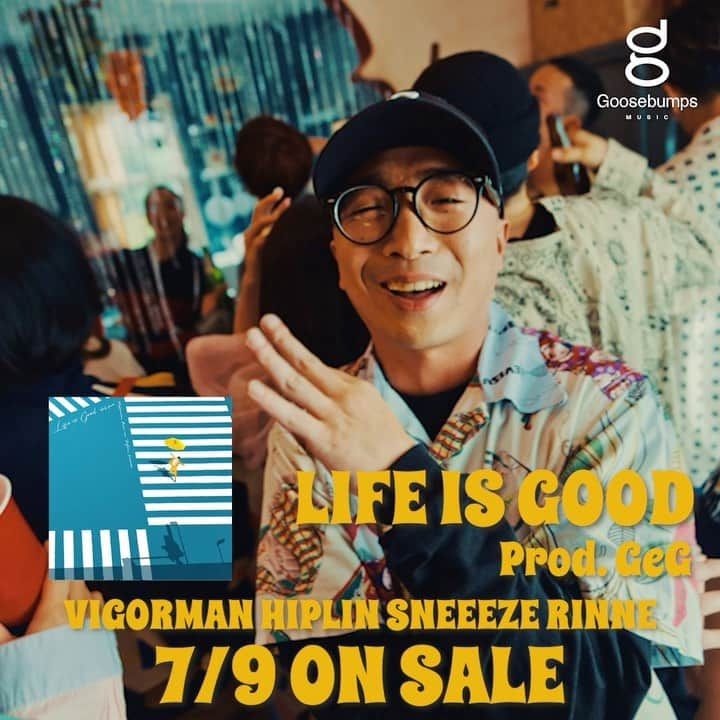 GeGのインスタグラム：「GeG / LIFE IS GOOD feat. VIGORMAN,Hiplin,SNEEEZE,Rin音  ティザー動画(SNEEEZE ver)」