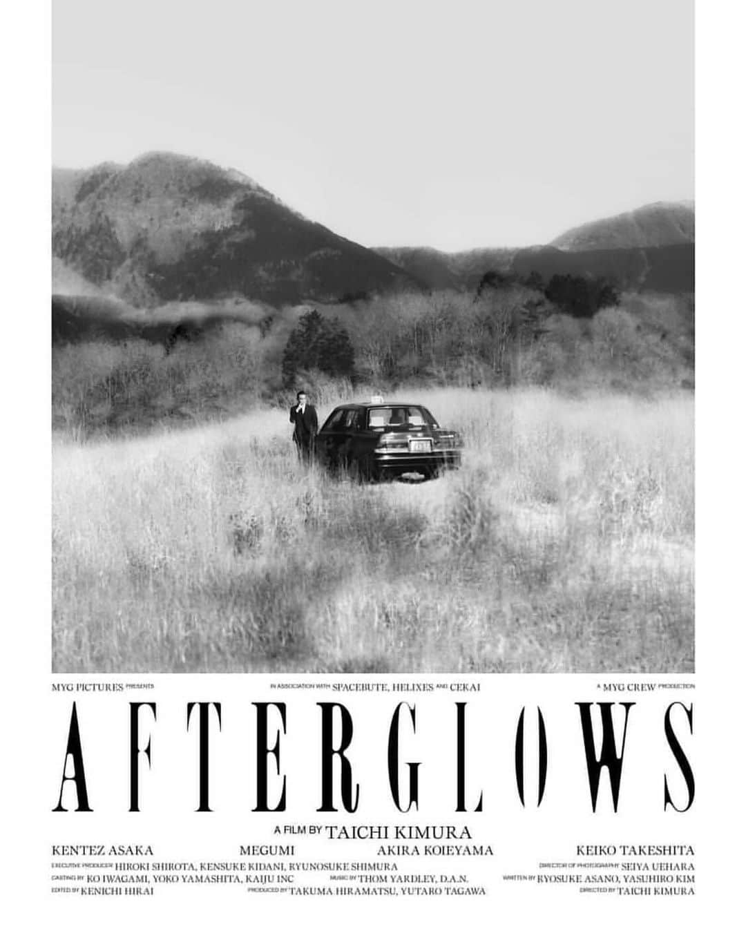 MEGUMIさんのインスタグラム写真 - (MEGUMIInstagram)「Director Taichi Kimura's first film　 Afterglows visual poster is complete! It's amazing and cool! It will be released next year. Please look forward to it.  木村太一監督　初の長編作品 AFTERGLOWSのビジュアルポスター完成しました！ 素晴らしいくかっこいい！ 来年公開です。 お楽しみに🙏🏻🙏🏻 photo @tgwman design @takahiro_yasuda クルーの皆いよいよだね❤️🔥」7月7日 22時18分 - megumi1818