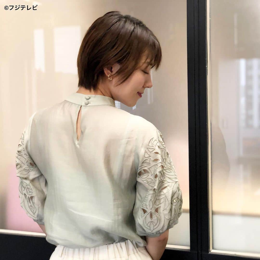 フジテレビ「めざましテレビ」さんのインスタグラム写真 - (フジテレビ「めざましテレビ」Instagram)「7月9日(金)  ファッション雑誌CanCamとコラボした お天気コーナー「きょう何着て行く？」 阿部華也子の毎日のコーデを紹介♪  【きょうのコーデ】 ブラウス→#LAGUNAMOON １万４３００円 パンツ→#ASKNOWASPINKY ５３９０円 靴→#ダイアナ １万５４００円 イヤリング→#Phoebe ３７４０円  【コーデのポイント】 膝下からゆるやかに広がる セミフレアパンツの人気が本格化👍  定番のきれいめパンツも シルエットを更新するとこんなに新鮮な印象に💐  刺繍ブラウスを合わせたきちんとコーデに ちょうどいい抜け感が加わります☺️✨  #めざましテレビ #きょう何着て行く？ #阿部華也子 #今日のコーデ#コーデ#CanCam #今日のファッション#ootd #きょう何着て行く？は月〜金朝6時22分ごろ放送📺 #スタイリストたなべさおり」7月9日 12時33分 - mezamashi.tv