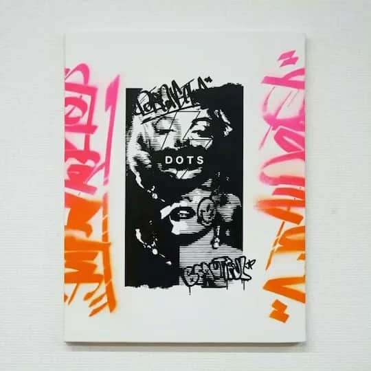 HIDEのインスタグラム：「BEAUTY MARKS limited collection . #painting #paint #art #streetart #graffiti #spray #liquitex #liquitexpaint #GROGINK #postercolor #design  #dotscollective @dotscollective_official」