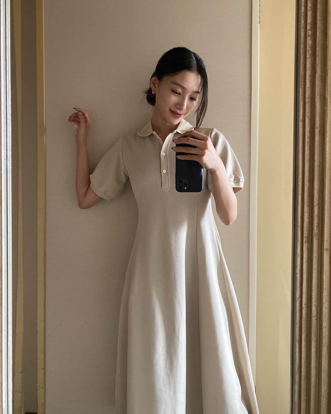 江田友莉亜のインスタグラム：「本日は @emmyofficial.jp のワンピース🤍」