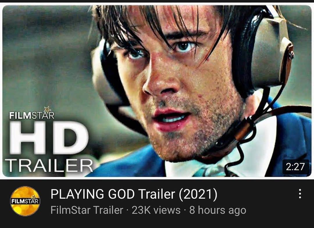 ルーク・ベンワードのインスタグラム：「Playing God trailer out now yall!!! Check it out in YouTube or Collider. It’s a nail biter y’all are gonna love it. Coming to theaters August 6th!!  Check my story for a link to trailer on YouTube. Make sure y’all share this with your peeps and get the word out! You’re not gonna wanna miss it」