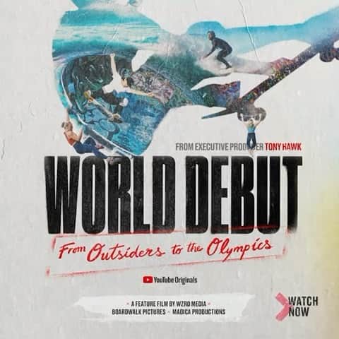 エミリー・ハリントンのインスタグラム：「Honored to have been a part of the film #WorldDebut highlighting the three new Olympic sports (🧗🏼‍♀️🏄🏽🛹✨🙌🏻) AND I got to hang w the amazing @kyra_condie during filming who will be representing the 🇺🇸 in climbing’s first ever Olympic Games 🥰💪🏼  What was once an activity practiced by a few on the outskirts of society is now making it's #worlddebut as climbing enters the Olympic arena along with skateboarding and surfing. Learn the decades long story of how these sports made it to the world stage in the latest film #worlddebut now live on @youtube. Watch now at link in bio 😬😬😬  Produced by @wzrdmedia , @boardwalkpictures. Directed by @colesax and @gknowproductions. Executive Produced by @tonyhawk. @olympics」